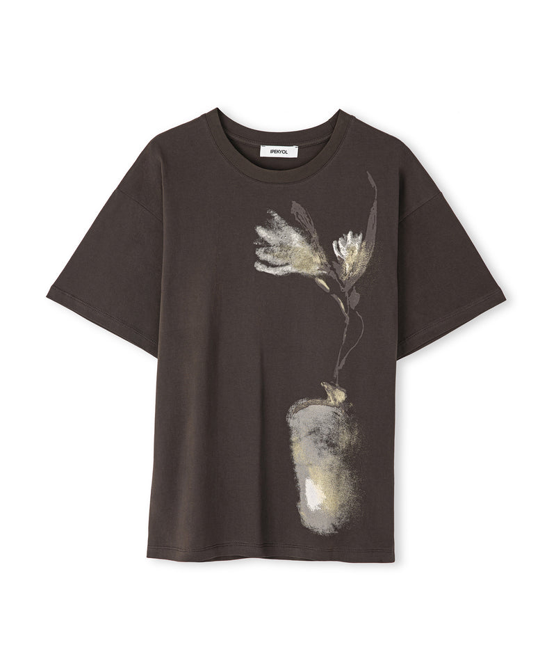 Ipekyol T-Shirt With Visual Print Brown