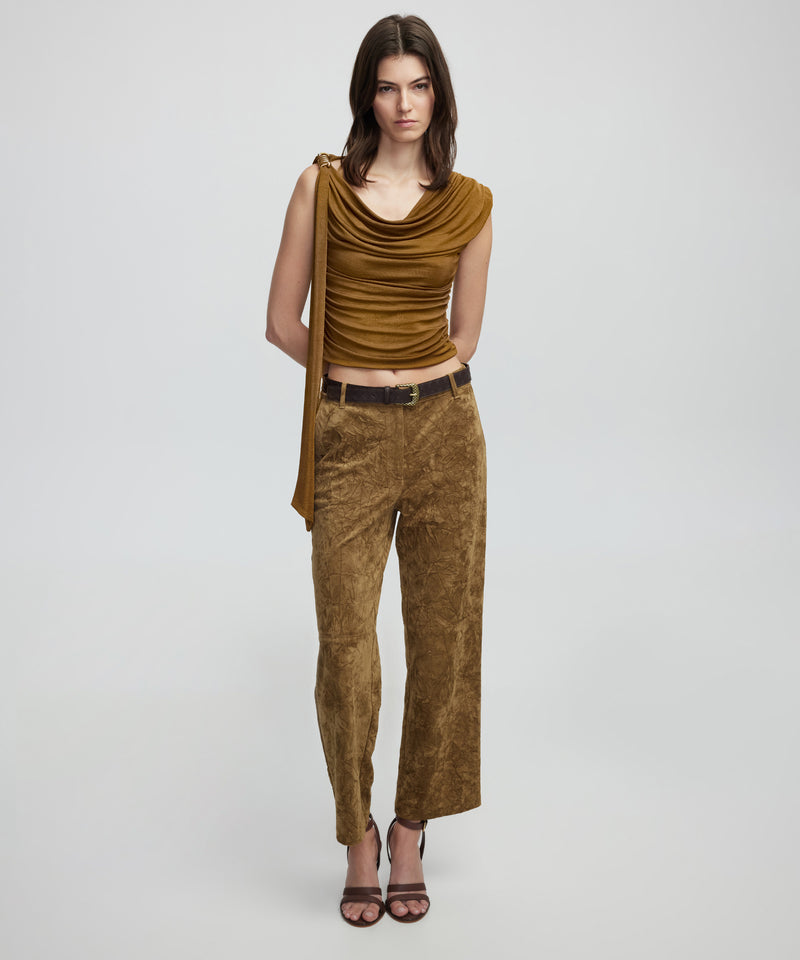 Ipekyol Metallic Accessory T-Shirt Tobacco