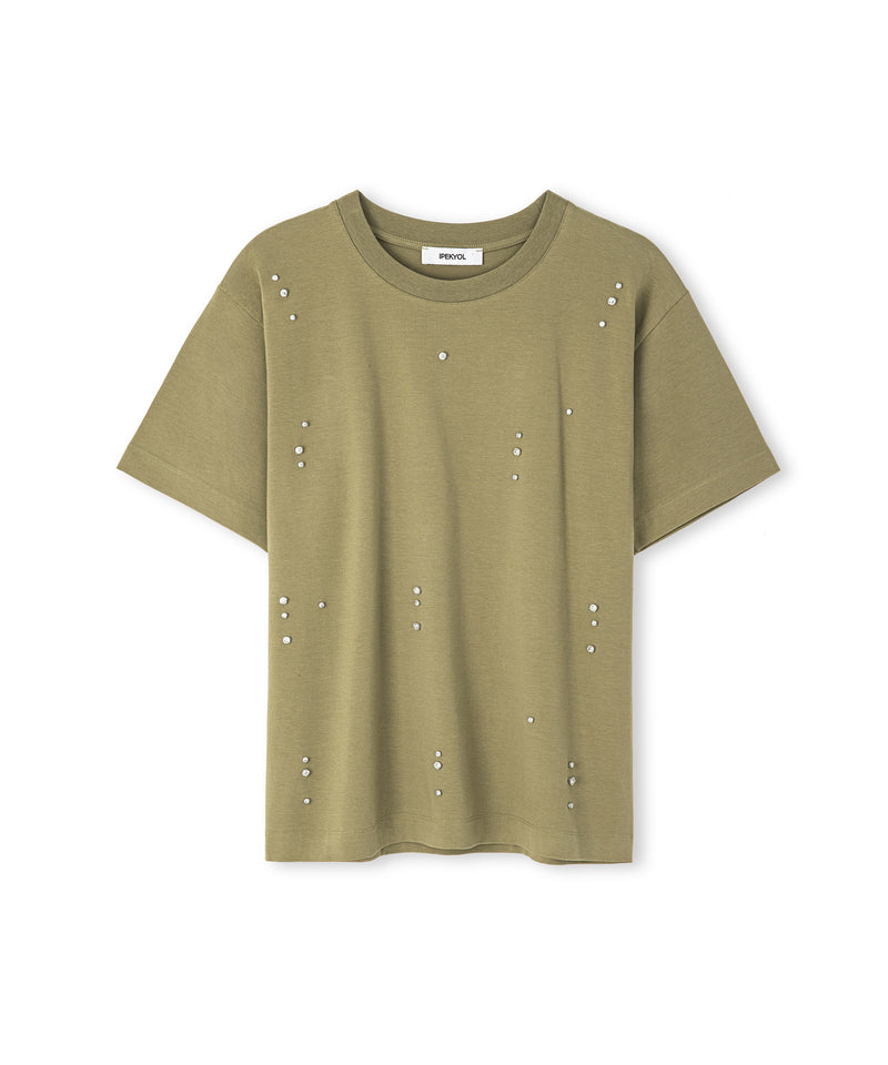 Ipekyol Embroidered T-Shirt Khaki
