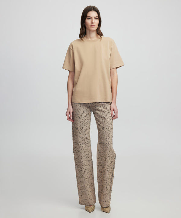 Ipekyol Basic Crew Neck T-Shirt Natural