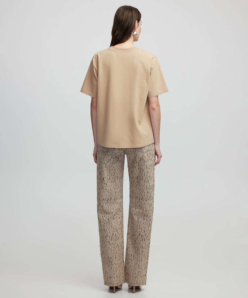 Ipekyol Basic Crew Neck T-Shirt Natural