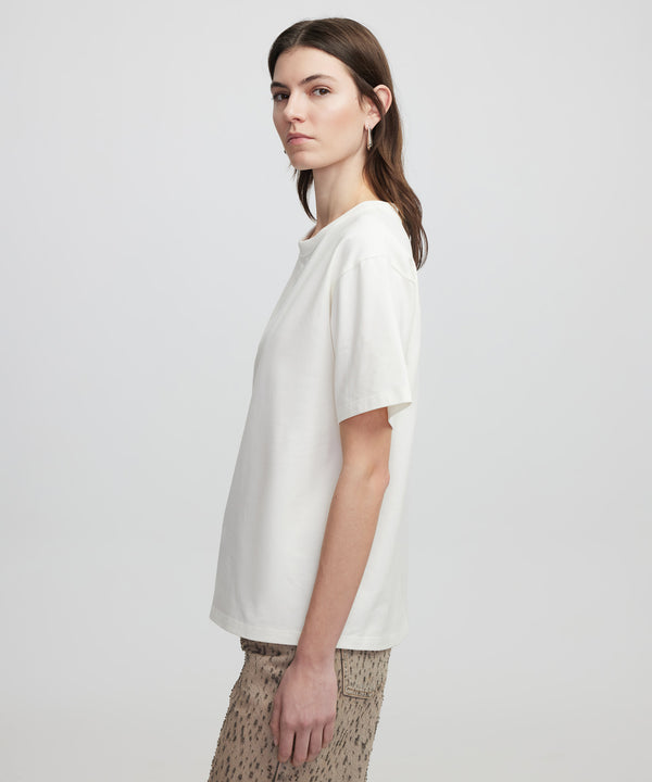 Ipekyol Basic Crew Neck T-Shirt Ecru