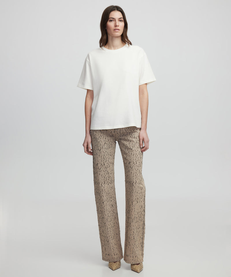 Ipekyol Basic Crew Neck T-Shirt Ecru