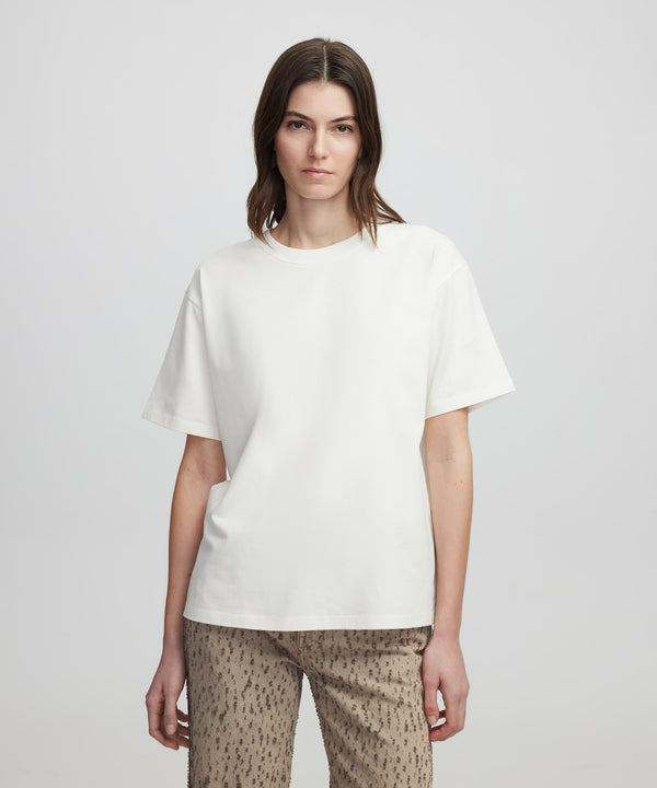 Ipekyol Basic Crew Neck T-Shirt Ecru