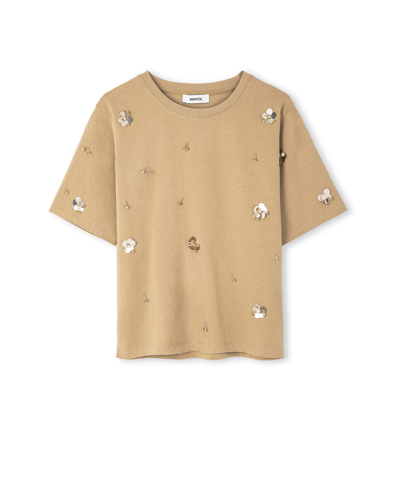 Ipekyol Sequined T-Shirt Natural