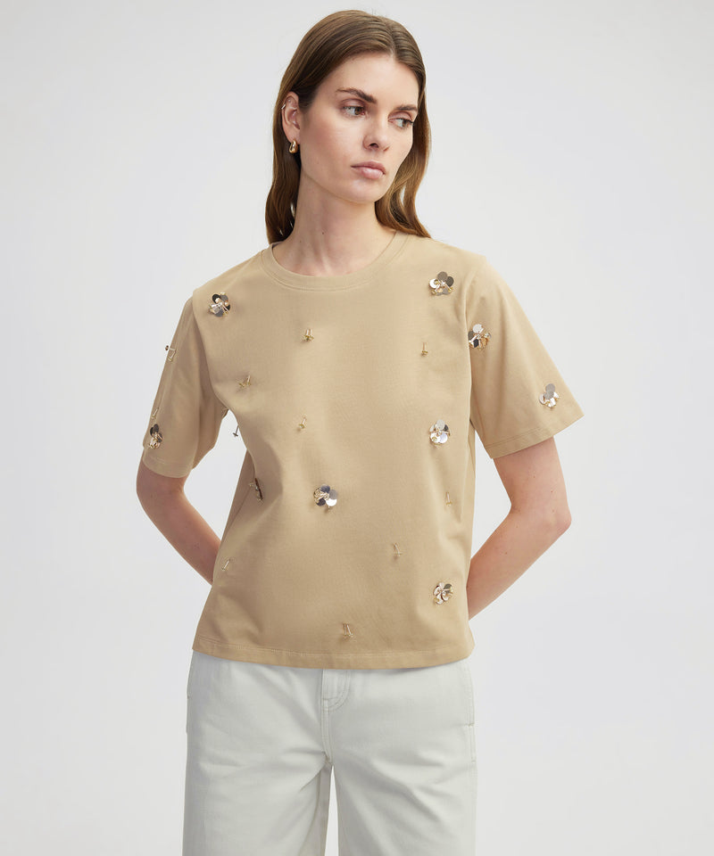 Ipekyol Sequined T-Shirt Natural