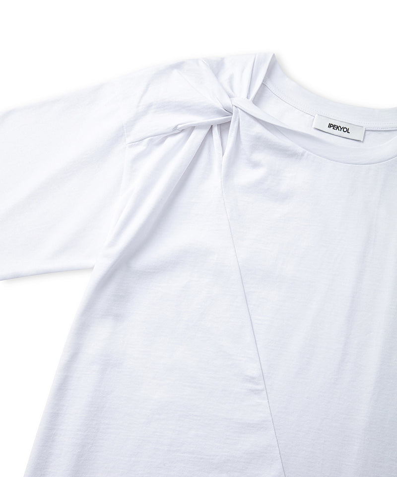 Ipekyol Asymmetrical Twisted T-Shirt White