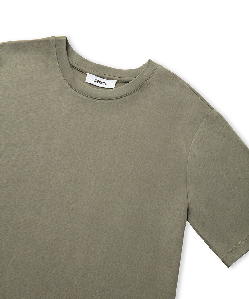 Ipekyol Basic Crew Neck T-Shirt Khaki