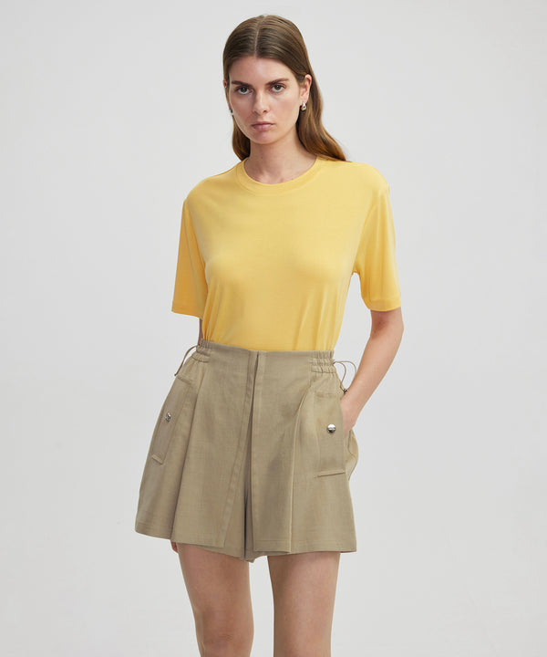 Ipekyol Basic Crew Neck T-Shirt Apricot