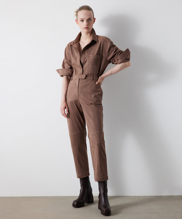 Ipekyol Cigarette Fit Suede Trousers Old Rose