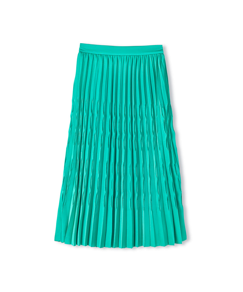 Ipekyol Solid Pleated Midi Skirt Turquse