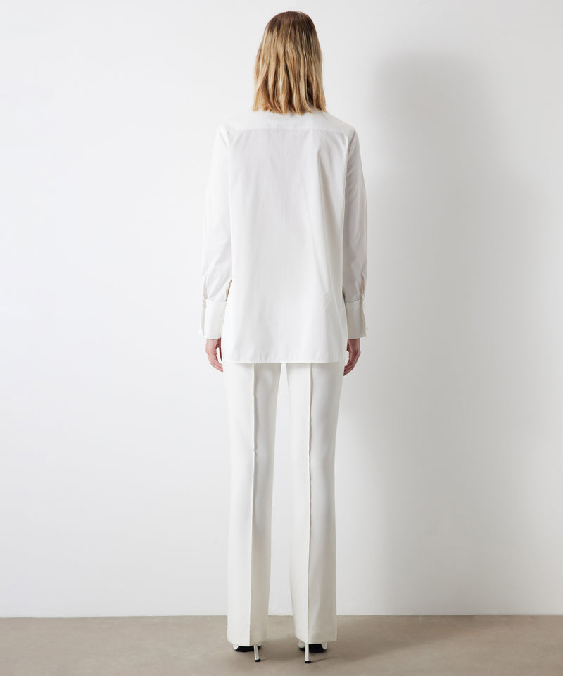 Ipekyol Floral Applique Solid Shirt White