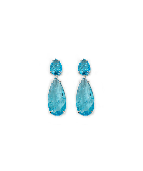 Ipekyol Crystal-Stone Earrings Blue
