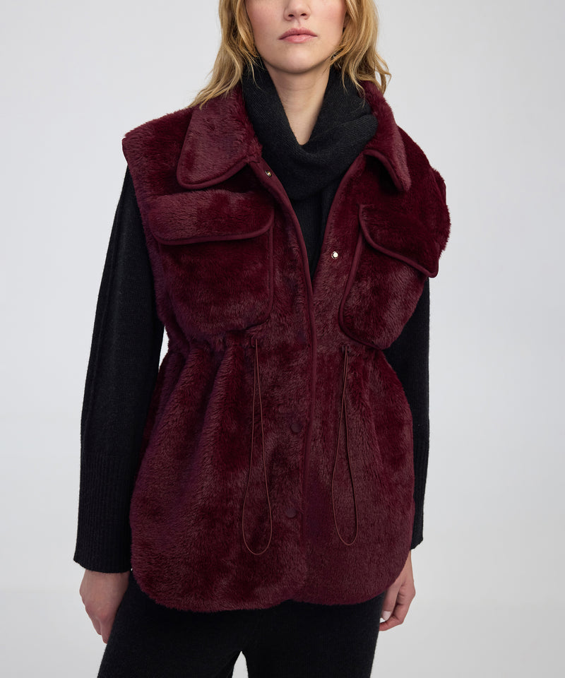 Ipekyol Faux Fur Vest Bordoux