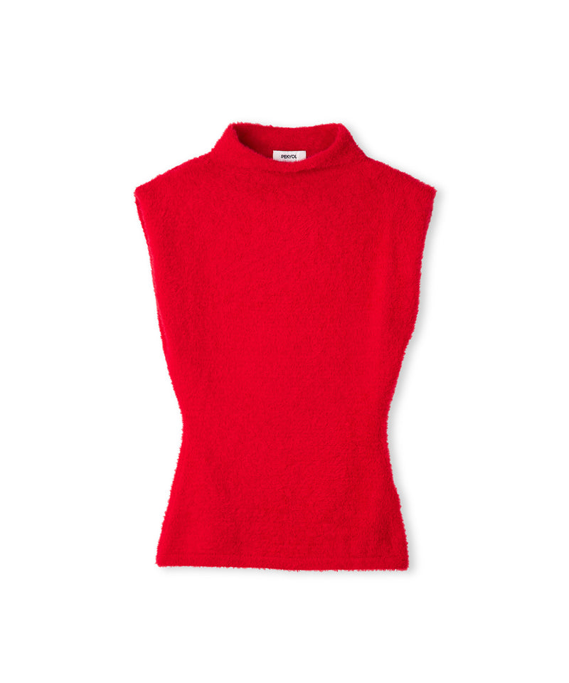 Ipekyol Plush Knitwear With Padding Red