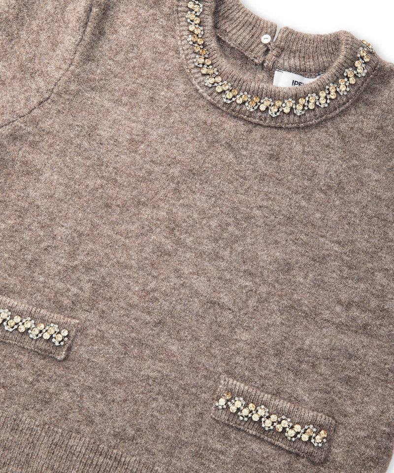 Ipekyol Mixed Stone-Embellished Knit Mink