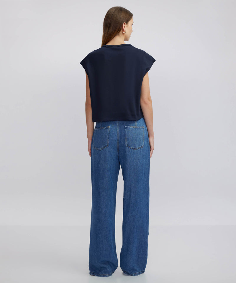 Ipekyol Metallic Accessory T-Shirt Navy