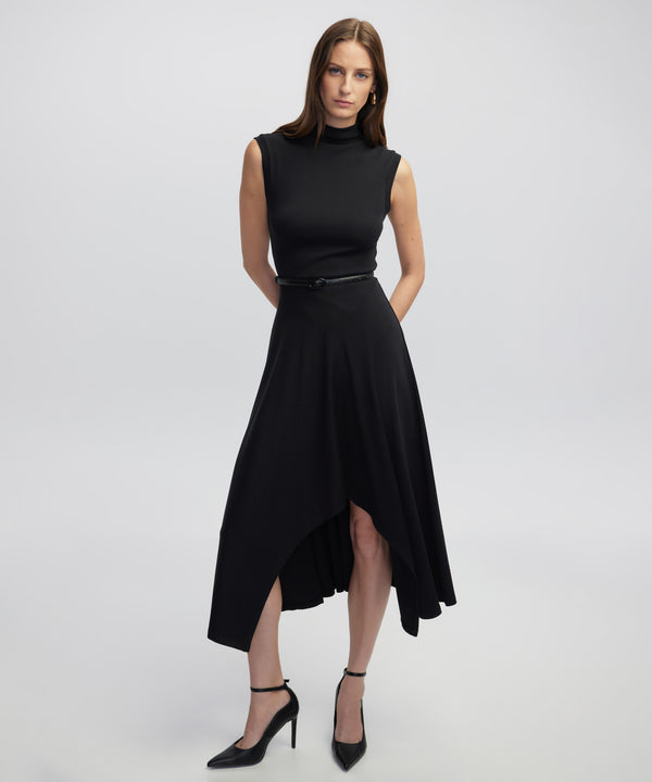 Ipekyol Belted Asymmetric Dress Black