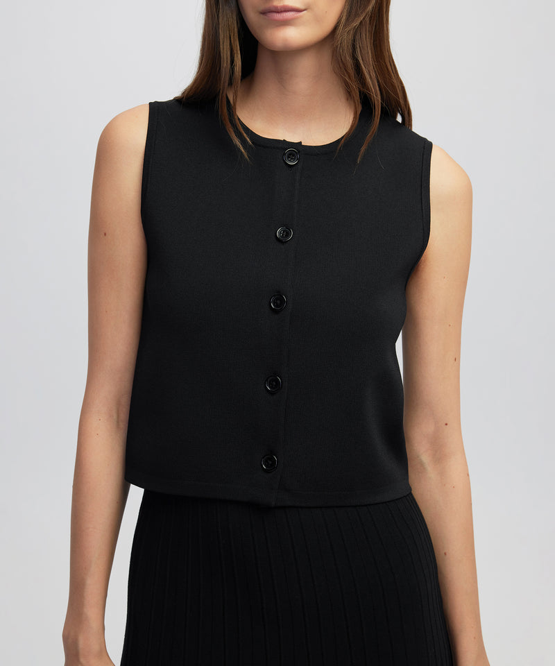 Ipekyol Pleated Knit Midi Dress Black