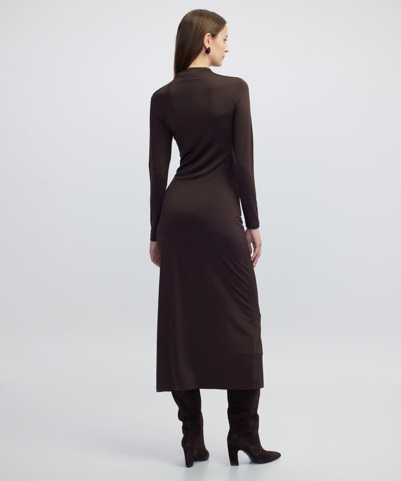 Ipekyol Draped Cutout Dress Brown
