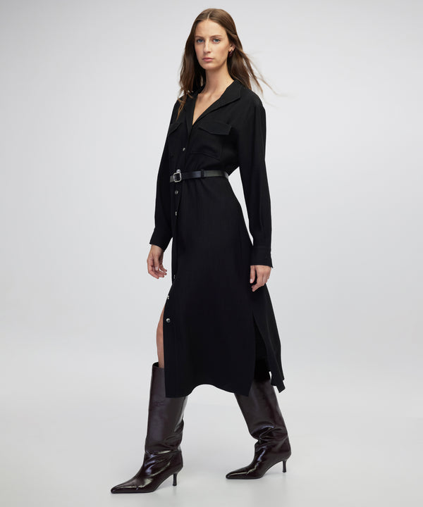 Ipekyol Belted Shirt Dress Black