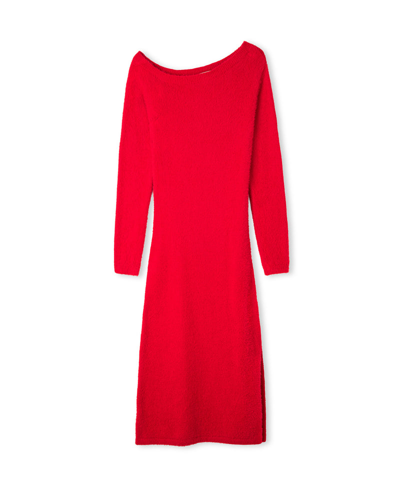 Ipekyol Boat-Neck Knit Dress Red