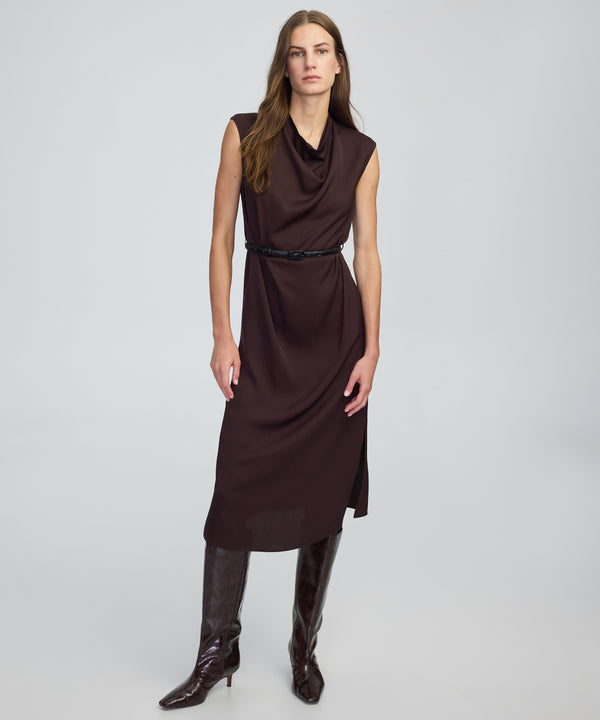 Ipekyol Belted Midi Dress Brown