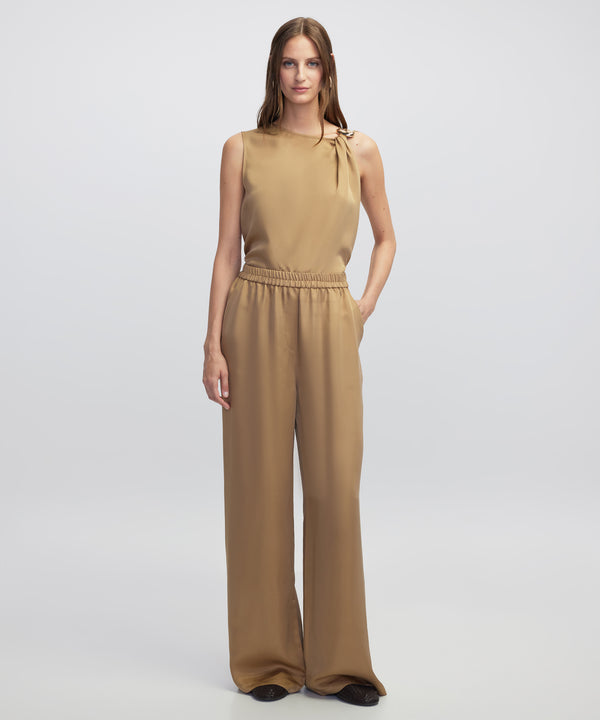 Ipekyol Elastic Waist Viscose Trousers Natural