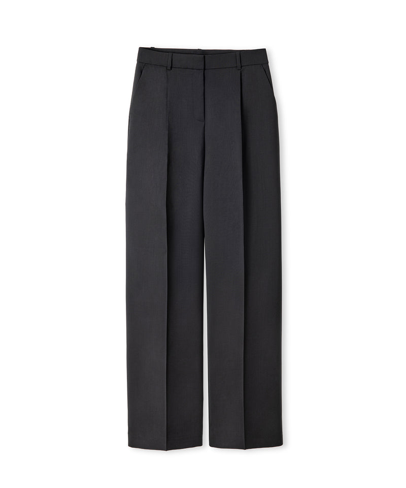 Ipekyol Pleated Wool Trousers Black
