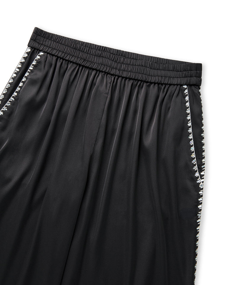 Ipekyol Strass-Trim Wide-Leg Trousers Black