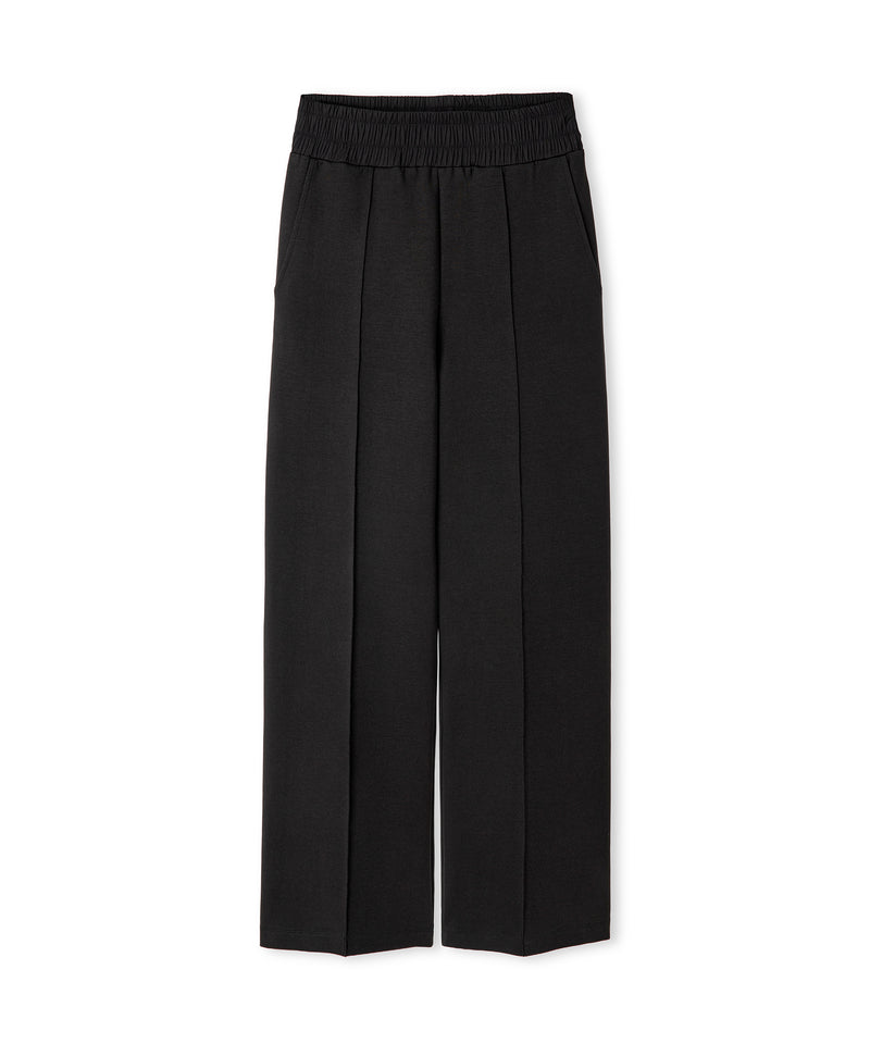 Ipekyol Elastic Waist Wide-Leg Trousers Black