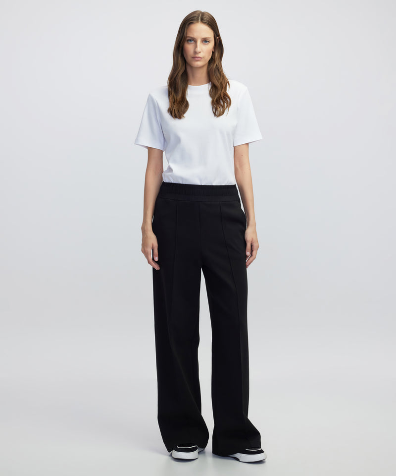 Ipekyol Elastic Waist Wide-Leg Trousers Black