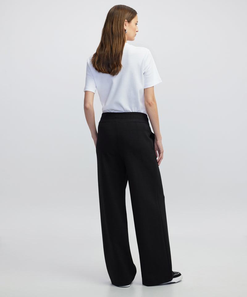 Ipekyol Elastic Waist Wide-Leg Trousers Black