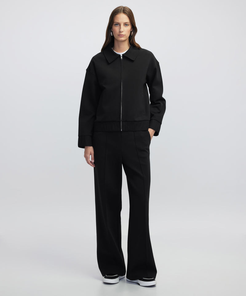 Ipekyol Elastic Waist Wide-Leg Trousers Black