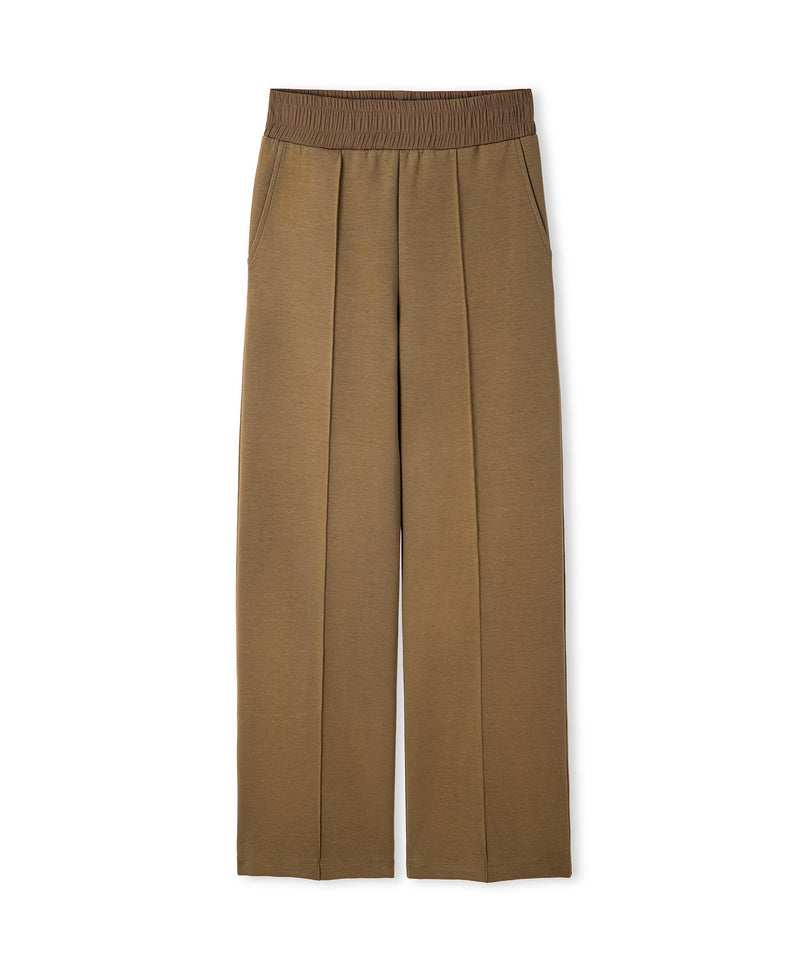 Ipekyol Elastic Waist Wide-Leg Trousers Khaki
