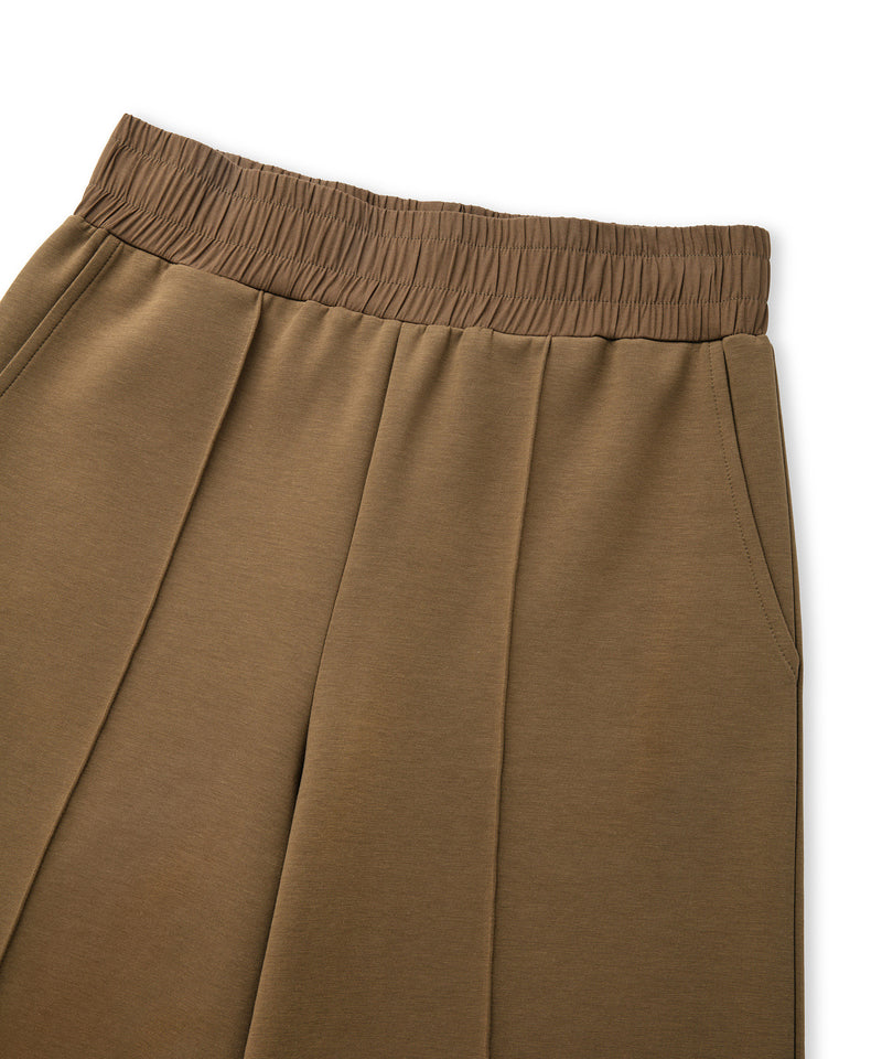 Ipekyol Elastic Waist Wide-Leg Trousers Khaki