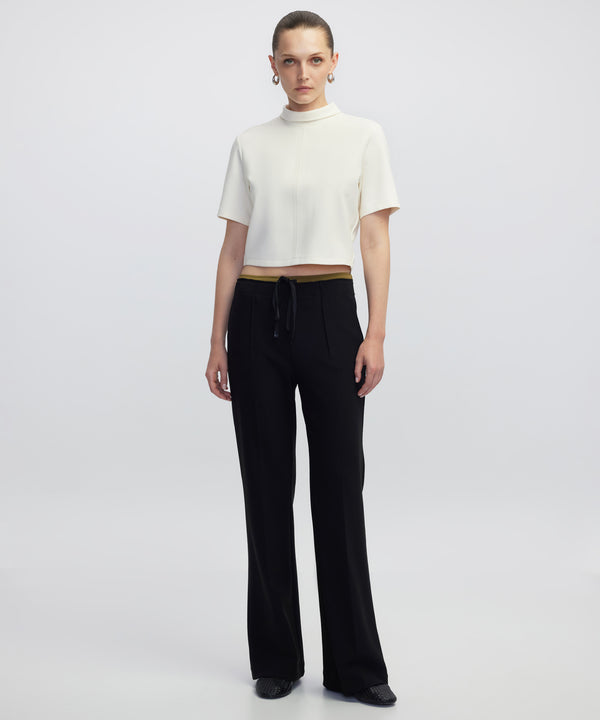 Ipekyol Contrast Waist Trousers Black