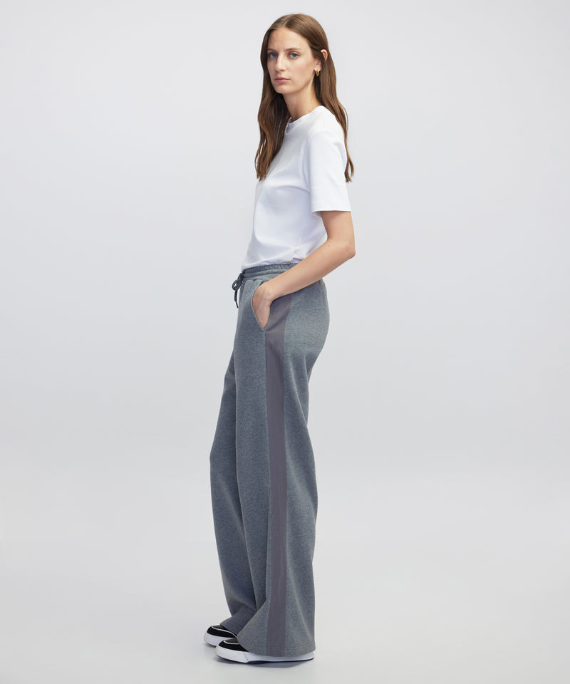Ipekyol Color-Block Wide-Leg Trousers Grey Melange