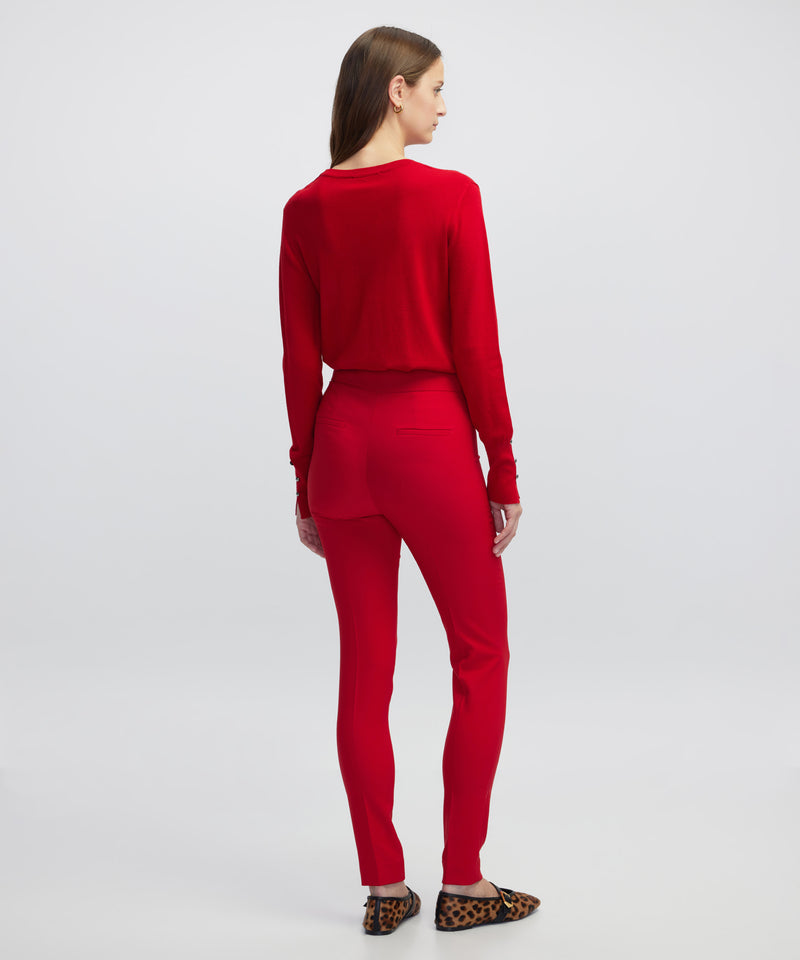 Ipekyol High Waist Skinny Fit Trousers Red