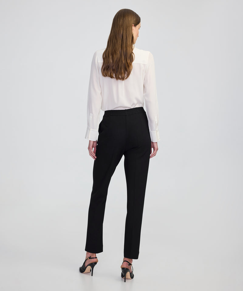 Ipekyol Elastic-Back Cigarette Trousers Black