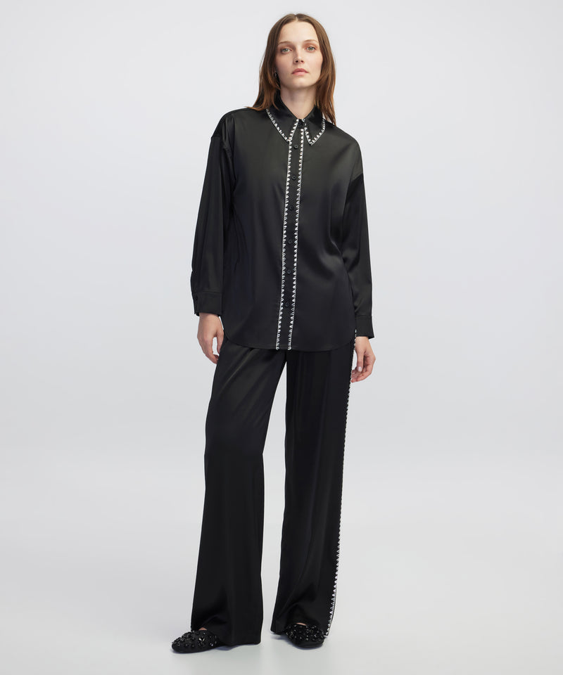 Ipekyol Strass-Trim Blouse Black