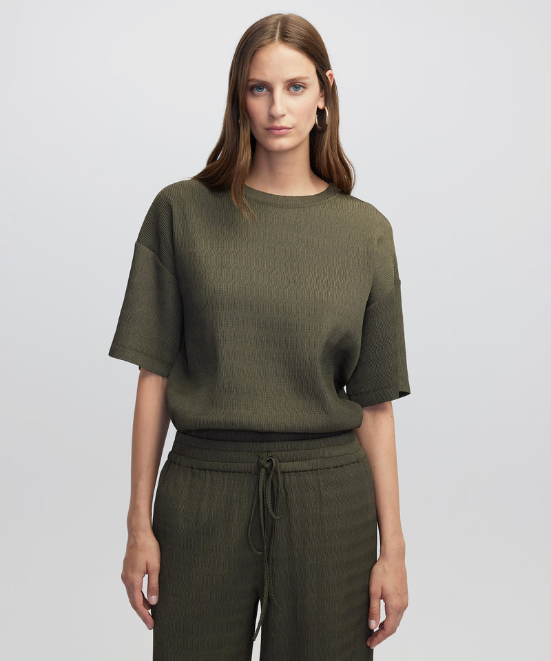 Ipekyol Textured Blouse Khaki