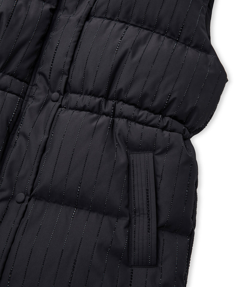 Ipekyol Rhinestone Embellished Puffer Vest Black