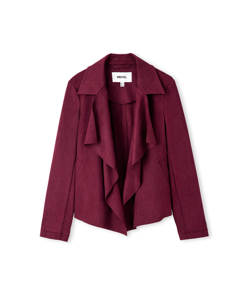 Ipekyol Suede-Effect Coat Bordoux