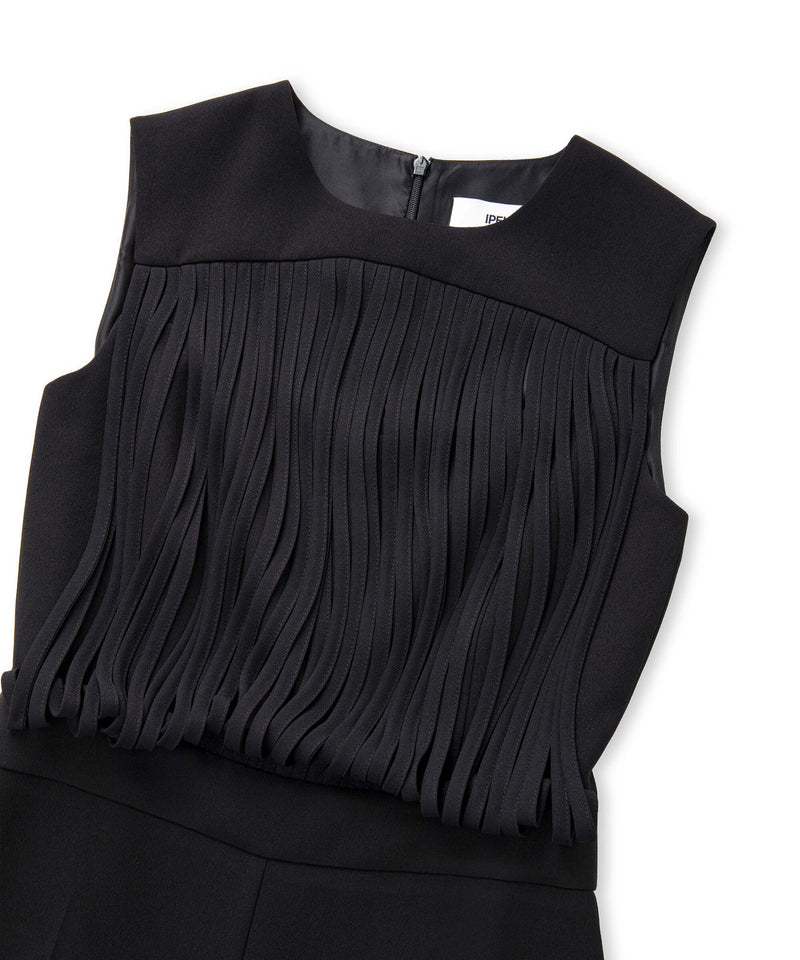 Ipekyol Draped Strip Jumpsuit Black