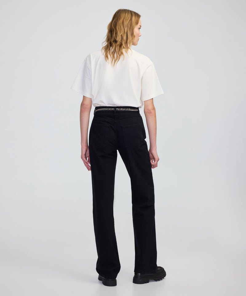 Ipekyol Belted Wide-Leg Jeans Black