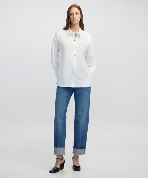 Ipekyol Poplin Shirt With Mixed Buttons White