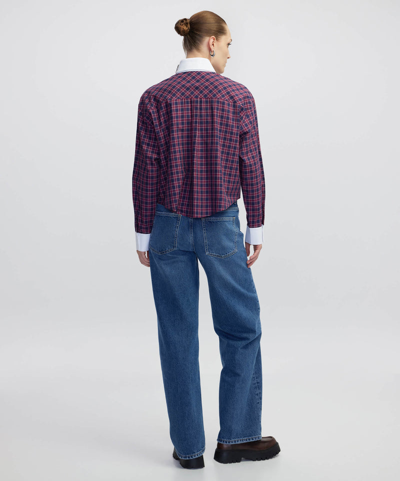 Ipekyol Printed Shirt With Applique Bordoux