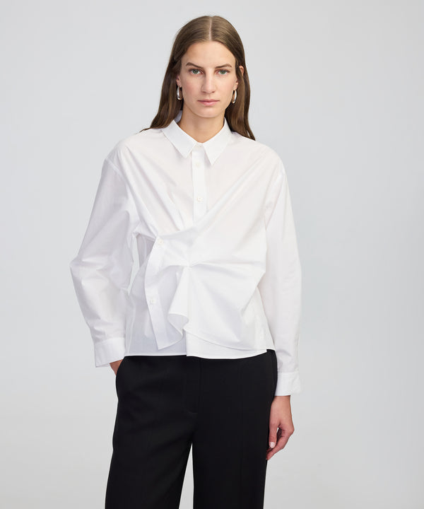Ipekyol Asymmetric Poplin Shirt White