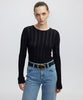 Ipekyol Openwork Knit Top Black